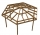 Gazebo in legno Hexagonal con falda copertura tegola canadese
